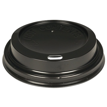 Abena Lids, Dome, Sip-Thru, For Coffee Cups, Black, Plastic PS, 3.2 Diameter, PK100 5197